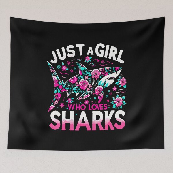 Item preview, Just A Girl Who Loves Sharks designed and sold by JenniferJanice.
