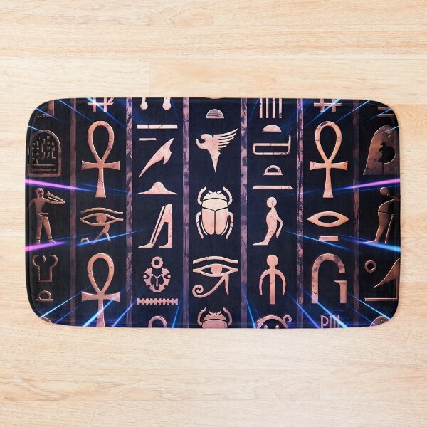 Item preview, 3D Perspectives, Cyberpunk Egyptian Hieroglyphics, Symmetrical Textures (image size 8320x12480) designed and sold by Digital-Davinci.
