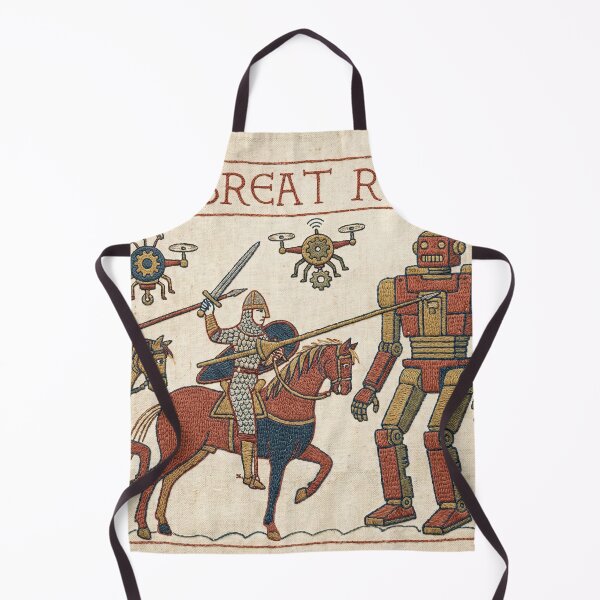 Item preview, The Great Reboot - Medieval Tapestry Robots Meme designed and sold by SavinMercantile.