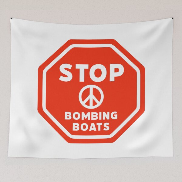 Item preview, Stop bombing boats designed and sold by Rachel the Artist .