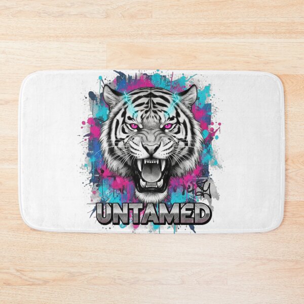 Item preview, Untamed Fury: Neon Street Art Tiger Head designed and sold by MartinxMarie.