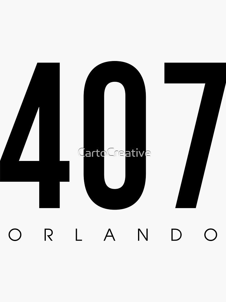 "Kissimmee, FL 407 Area Code design" Sticker for Sale by
