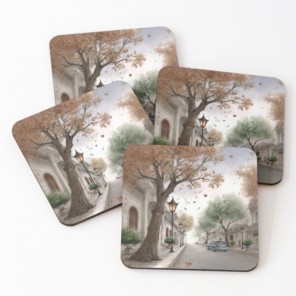 Item preview, Autumn Breeze on Quiet Street designed and sold by PaintbrushPlace.