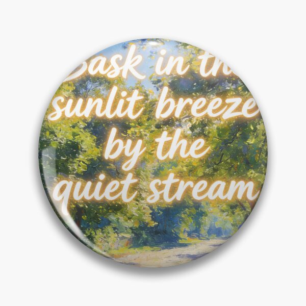 Item preview, Bask in the Sunlit Breeze Quiet Stream Oil Painting Art designed and sold by wangkyxing.