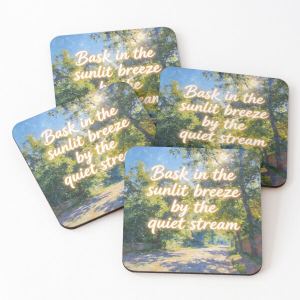 Item preview, Bask in the Sunlit Breeze Quiet Stream Oil Painting Art designed and sold by wangkyxing.
