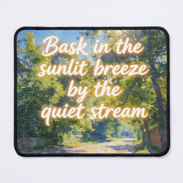 Item preview, Bask in the Sunlit Breeze Quiet Stream Oil Painting Art designed and sold by wangkyxing.