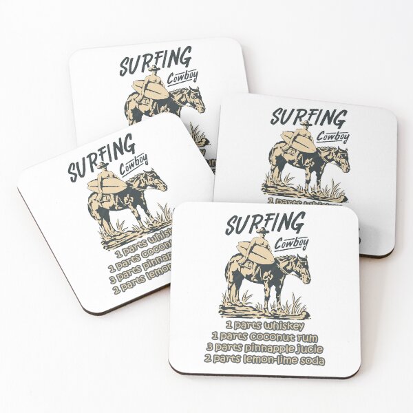 Item preview, Surfing Cowboy- Booze Badge designed and sold by DRJ21.