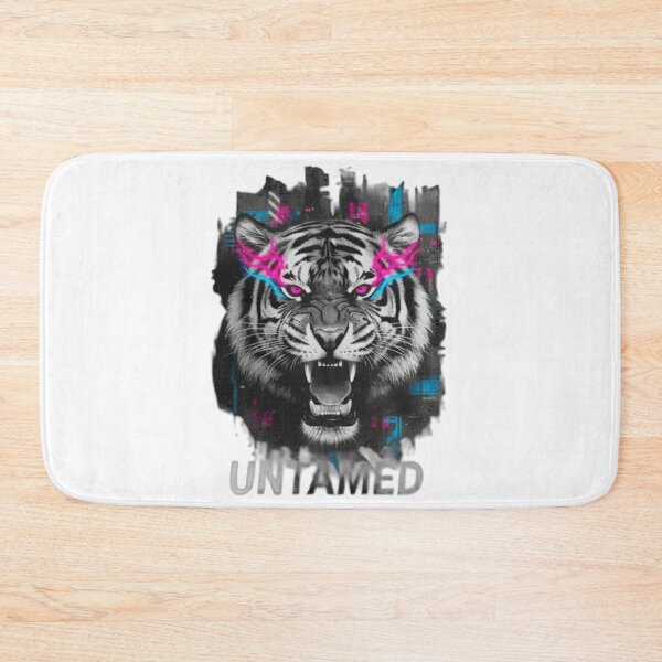 Item preview, Neon Cyberpunk Tiger: Untamed Rage Statement Art designed and sold by MartinxMarie.