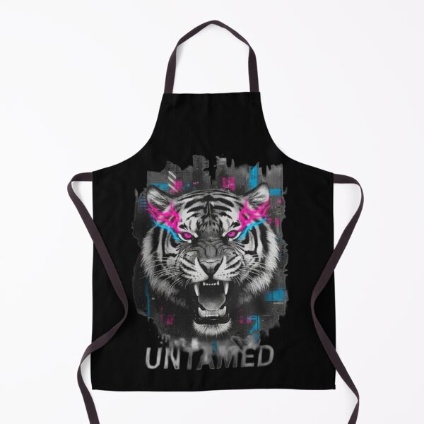 Item preview, Neon Cyberpunk Tiger: Untamed Rage Statement Art designed and sold by MartinxMarie.