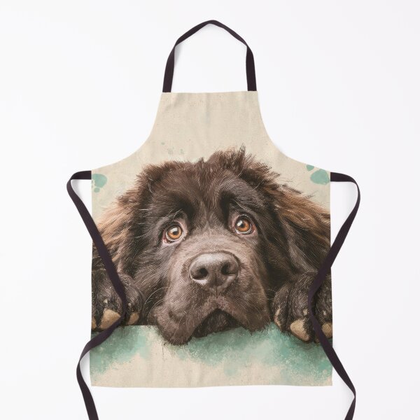 Item preview, Newfoundland Dog Peeking over Wall 01 designed and sold by Elisabeth Lucas.