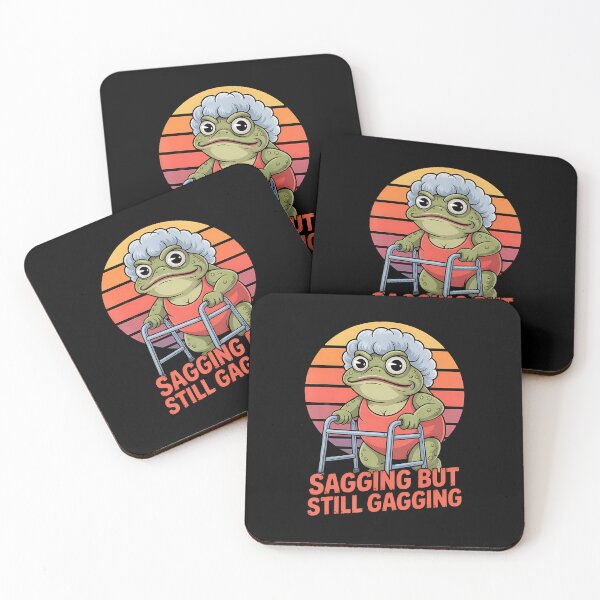 Item preview, Sagging But Still Gagging Funny Frog Cringe Meme designed and sold by KristenSophie.