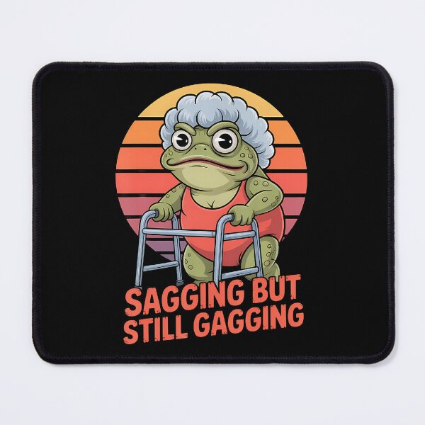 Item preview, Sagging But Still Gagging Funny Frog Cringe Meme designed and sold by KristenSophie.