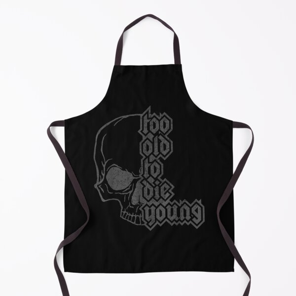 Item preview, Too Old to DIE Young Skull Design in 80s Heavy Metal Style designed and sold by DiegoLuca.