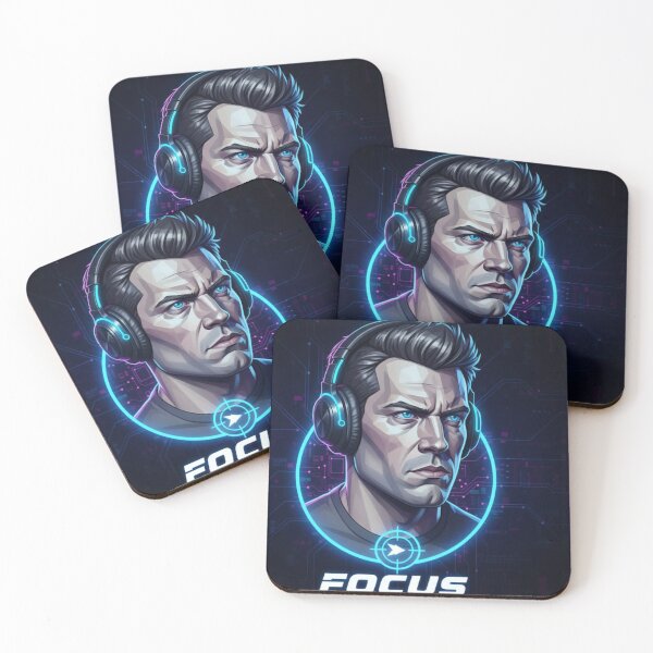 Item preview, Focused Gamer | Neon Blue Intensity | E-Sports Vector Art designed and sold by Satpura punti baba .