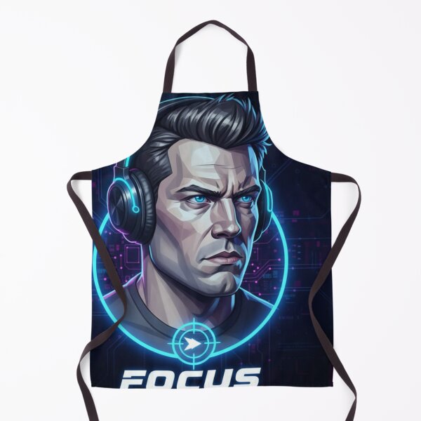 Item preview, Focused Gamer | Neon Blue Intensity | E-Sports Vector Art designed and sold by Satpura punti baba .
