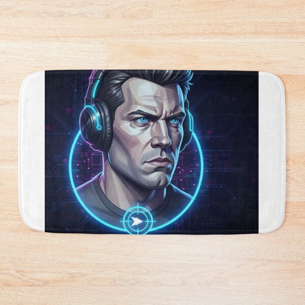 Item preview, Focused Gamer | Neon Blue Intensity | E-Sports Vector Art designed and sold by Satpura punti baba .