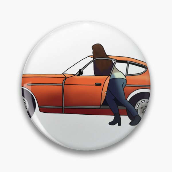 Artikelvorschau, Lucy Chen Orange Car Datsun entworfen und verkauft von lenasdooodles.