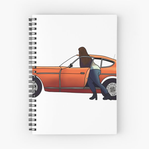 Artikelvorschau, Lucy Chen Orange Car Datsun entworfen und verkauft von lenasdooodles.