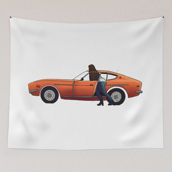 Item preview, Lucy Chen Orange Car Datsun designed and sold by lenasdooodles.