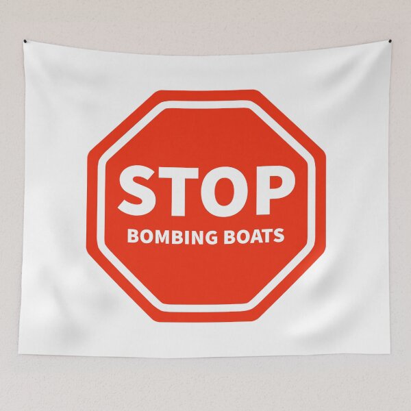 Item preview, Stop bombing boats designed and sold by Rachel the Artist .
