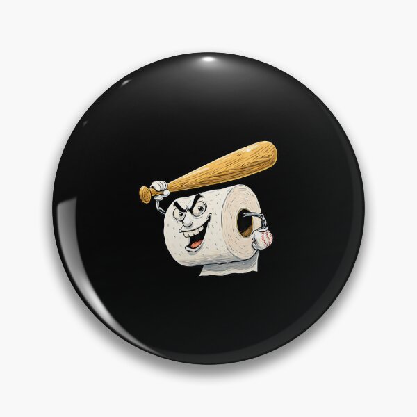 Item preview, Cool Toilet Paper Face With Baseball Bat designed and sold by KarlaLeanne.