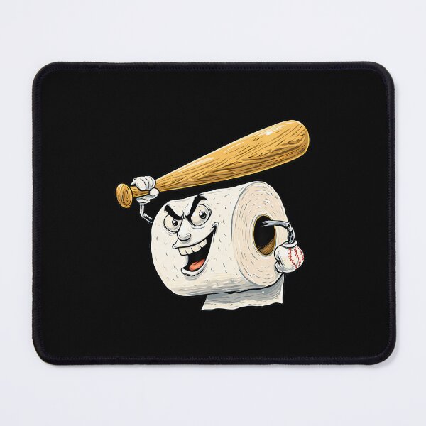 Item preview, Cool Toilet Paper Face With Baseball Bat designed and sold by KarlaLeanne.
