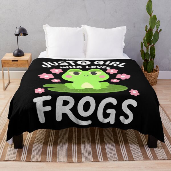 Item preview, A Girl Who Loves Frogs Kawaii Frog Lovers Women Girls designed and sold by KarlaLeanne.