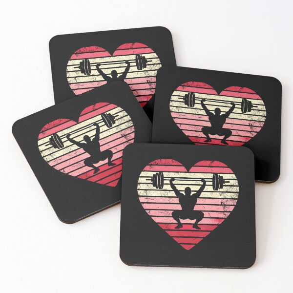 Item preview, Retro Heart Weightlifting Gym Workout Fitness Vintage designed and sold by TerriMichelle.