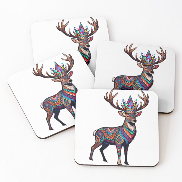 Item preview, Geometric Tribal Reindeer – Fantasy Wildlife Art.Vector Style designed and sold by BlueYasmine.