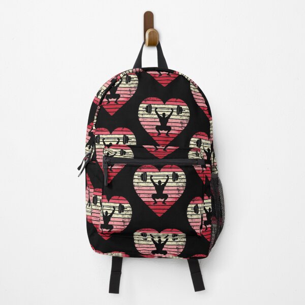 Item preview, Retro Heart Weightlifting Gym Workout Fitness Vintage designed and sold by TerriMichelle.