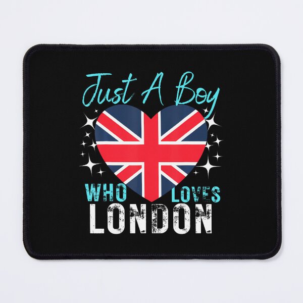 Item preview, United Kingdom Just A Boy Who Loves London Heart Flag Boys designed and sold by TerriMichelle.