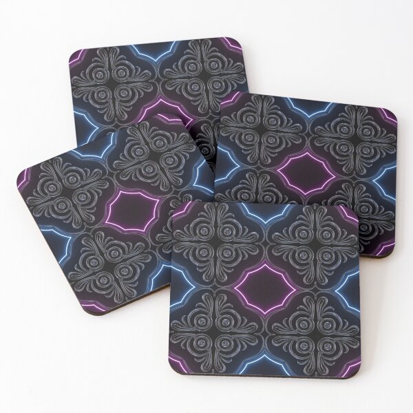 Item preview, Neon Quatrefoil Filigree designed and sold by Kaleidoscope Print.