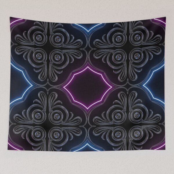 Item preview, Neon Quatrefoil Filigree designed and sold by Kaleidoscope Print.