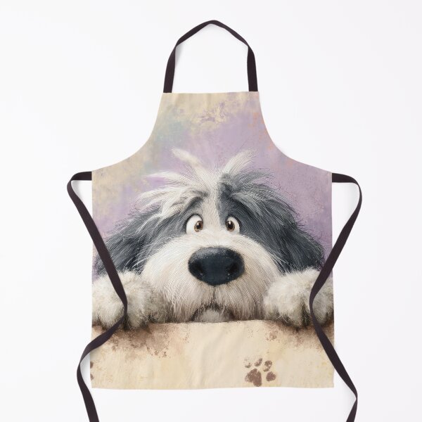 Item preview, Old English Sheepdog Peeking over Wall 01 designed and sold by Elisabeth Lucas.