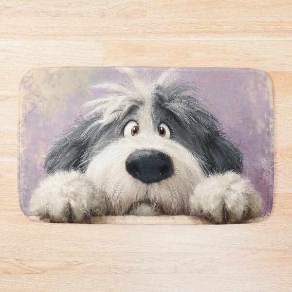 Item preview, Old English Sheepdog Peeking over Wall 01 designed and sold by Elisabeth Lucas.