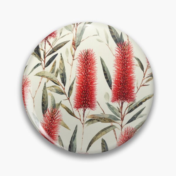 Item preview, Red Bottlebrush Pattern — Elegant Australian Native Floral designed and sold by TroyTheTerrific.