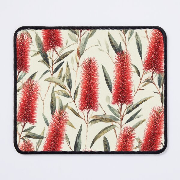 Item preview, Red Bottlebrush Pattern — Elegant Australian Native Floral designed and sold by TroyTheTerrific.