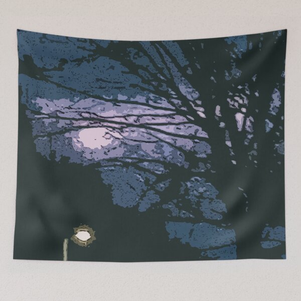 Item preview, Night Sky With Moon and Street Lamp designed and sold by Brigitte Barabas.