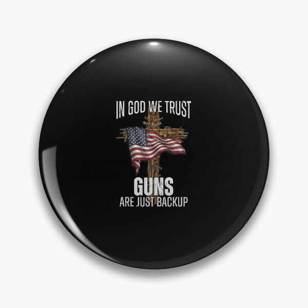 Item preview, In God We Trust Guns Are Just Backup Cross Flag designed and sold by DesireeAngela1.