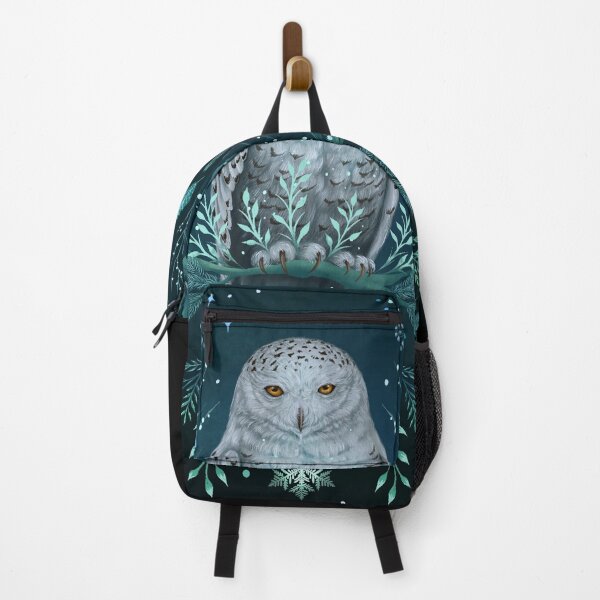 Item preview, Night snow owl in magical forest designed and sold by episodicDrawing.