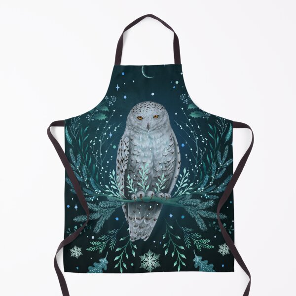 Item preview, Night snow owl in magical forest designed and sold by episodicDrawing.
