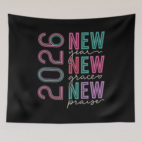 Item preview, 2026 New Year New Grace New Praise Retro Faith Art designed and sold by LavetaCatherine.