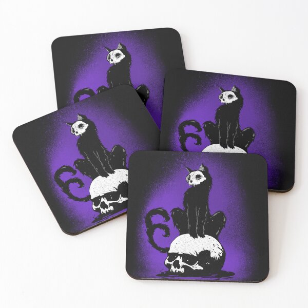 Item preview, Skull cat designed and sold by mentalcrafts.
