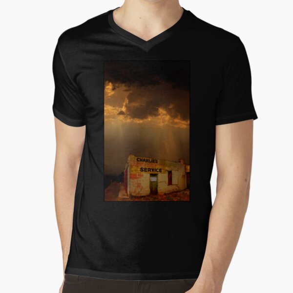 Charlie's Radiator Service, Milan, New Mexico V-Neck T-Shirt