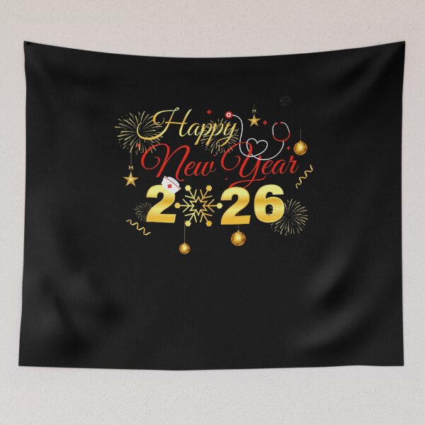 Item preview, Happy New Year 2026 Fireworks Nurse Stethoscope Nye Party designed and sold by ConnieDora.