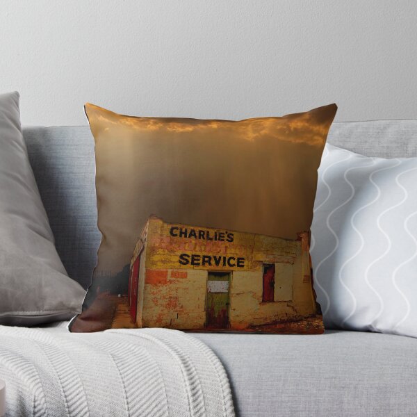 Charlie's Radiator Service, Milan, New Mexico Throw Pillow