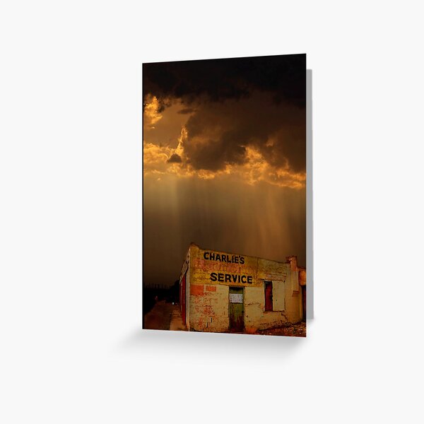 Charlie's Radiator Service, Milan, New Mexico Greeting Card