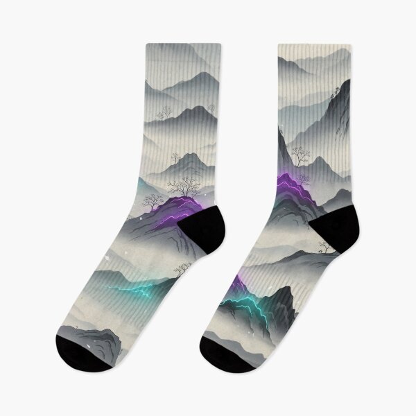 Item preview, Neon Mist Mountains designed and sold by Kaleidoscope Print.