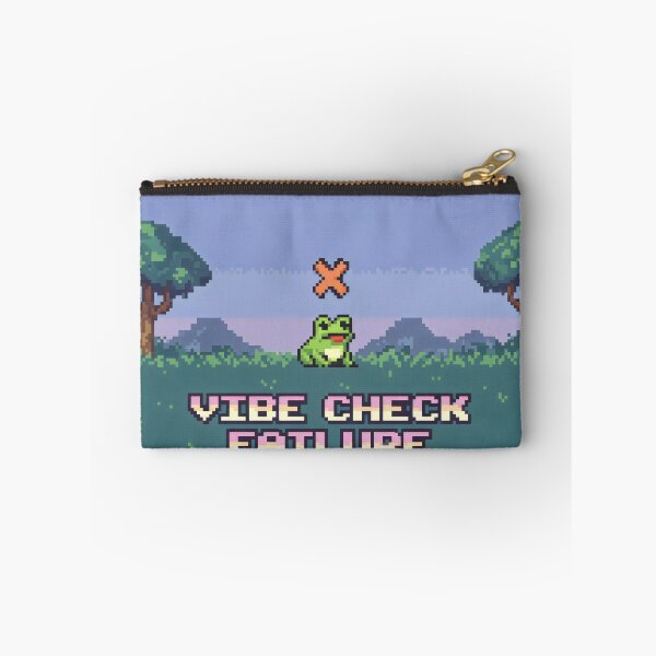 Item preview, Vibe Check Failure Pixel Art Frog Meme Landscape Design designed and sold by SplashTastic.