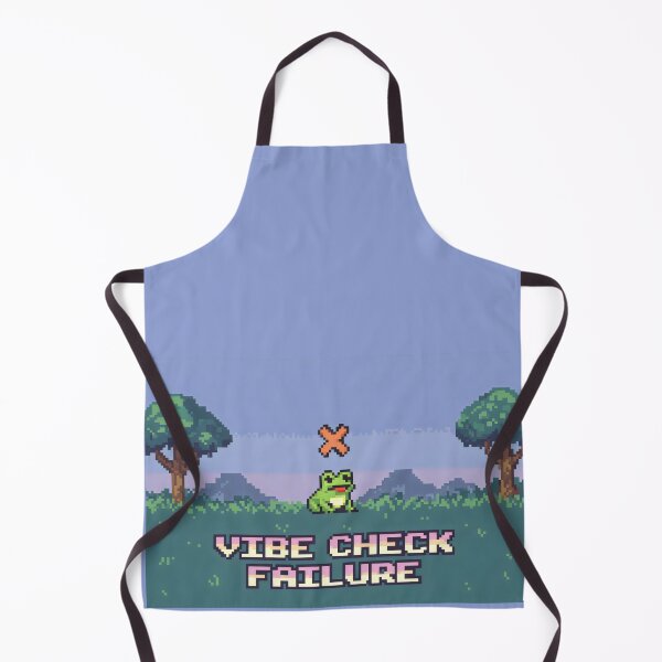 Item preview, Vibe Check Failure Pixel Art Frog Meme Landscape Design designed and sold by SplashTastic.